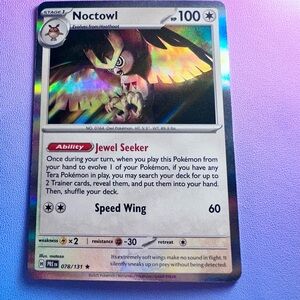 noctowl - 078/131 (holo rare) — pokemon: prismatic evolutions